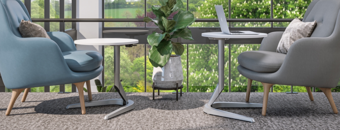 Image of multiple Motific tables in a sitting area