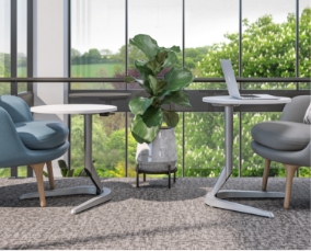 Image of multiple Motific tables in a sitting area
