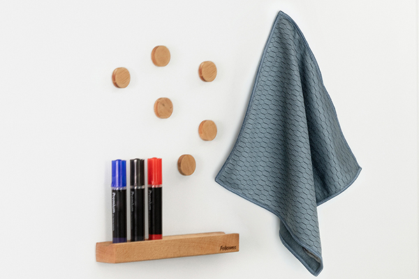 Image of markerboard accessories hanging on a wall