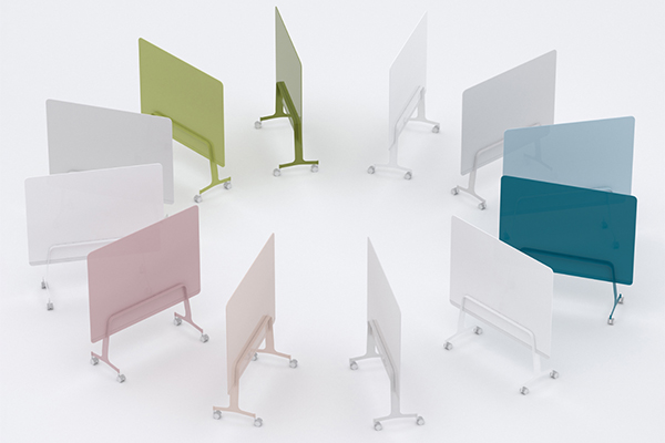 Image of multiple mobile markerboards arranged in a circle