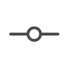 Icon of a horizontal line with a circle in the center