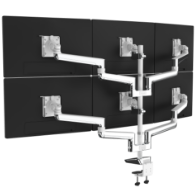 Image of a Rising Triple arm monitor mount