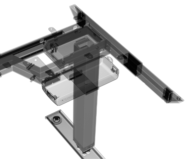 Image of a diagram of the inner workings of the lifting table mechanism
