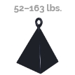 Image of a weight with the text 52-163lbs