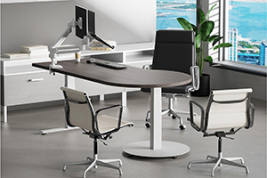 Image of a Height Adjustable Table in an office.