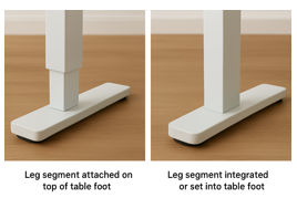 Image of possible table leg and feet assemblies