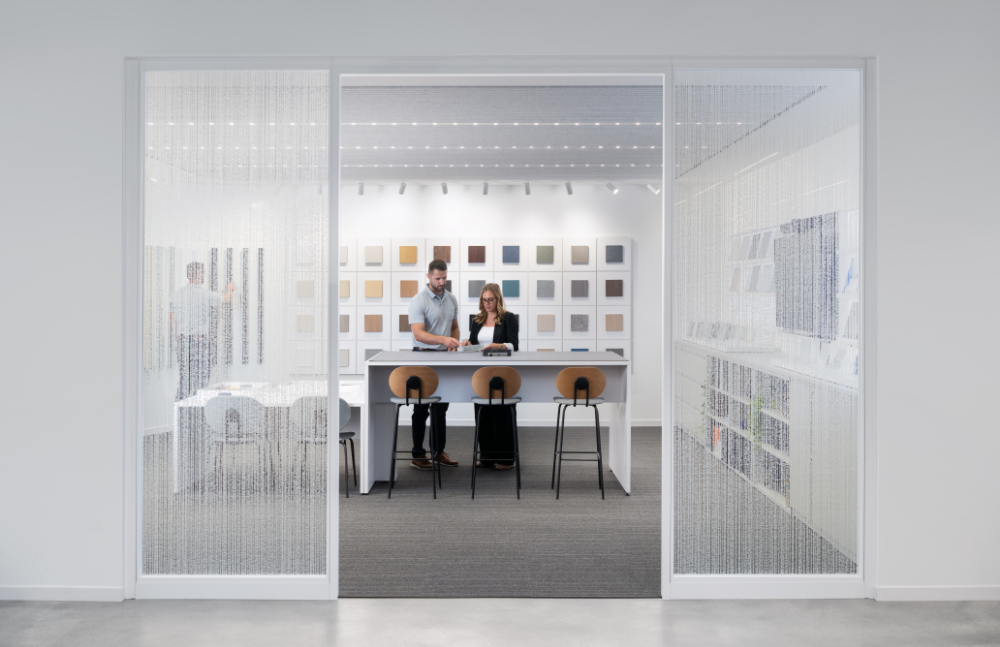 People Walking in an open office area
