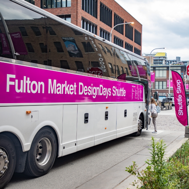 Image of the City Bus with the Design Days Banner on it