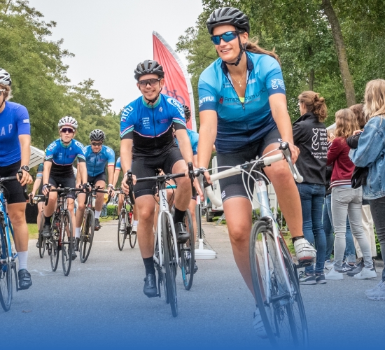 image of people riding in a bike race