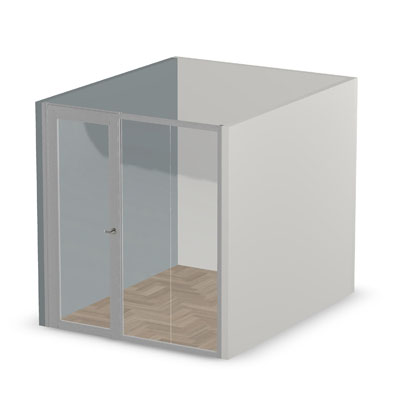 8' Frameless Front and Swing Door