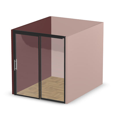 8' Frameless Front and Sliding Door