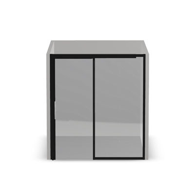8' Frameless Front and Frameless Sliding Door