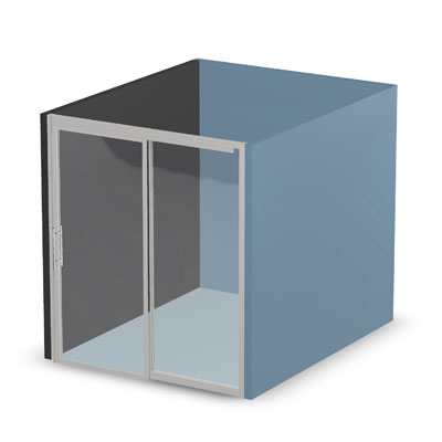8' with Framed Front and Sliding Door