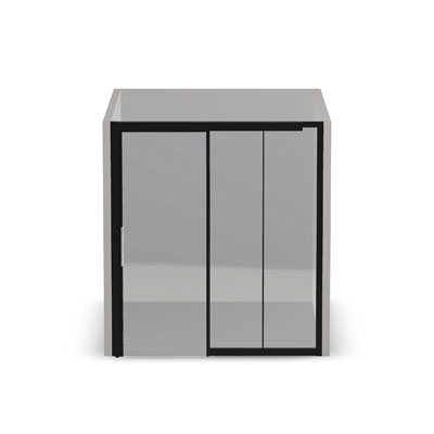 8' with Framed Front and Frameless Sliding Door