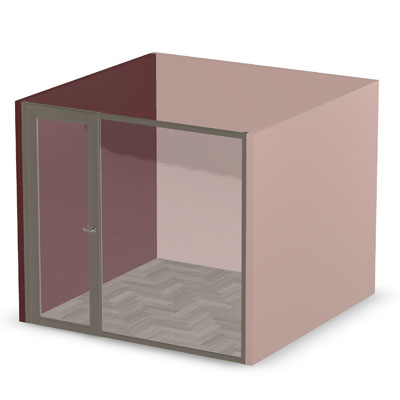10' Frameless Front and Swing Door