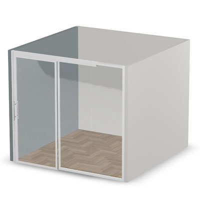 10' Frameless Front and Sliding Door