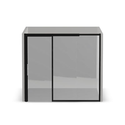 10' Frameless Front and Frameless Sliding Door