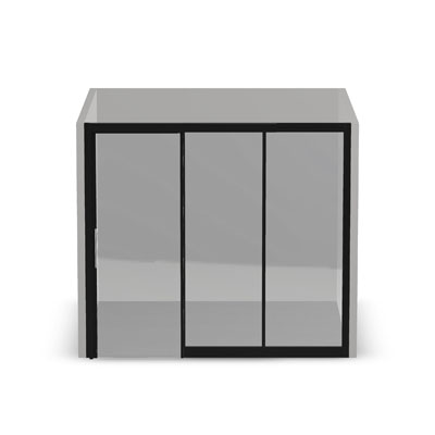 10' Framed Front and Frameless Sliding Door