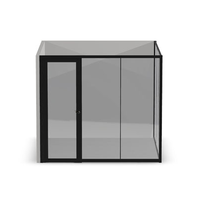 10' x 10' Room with Framed Front, Paneled Side and Swing Door