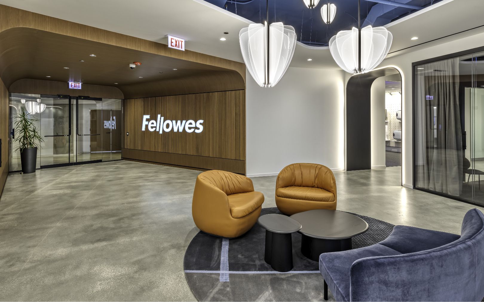 Image of the lobby of one of Fellowes Offices