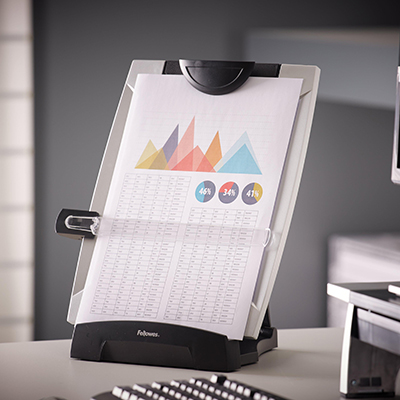 Image of a document holder at a desk